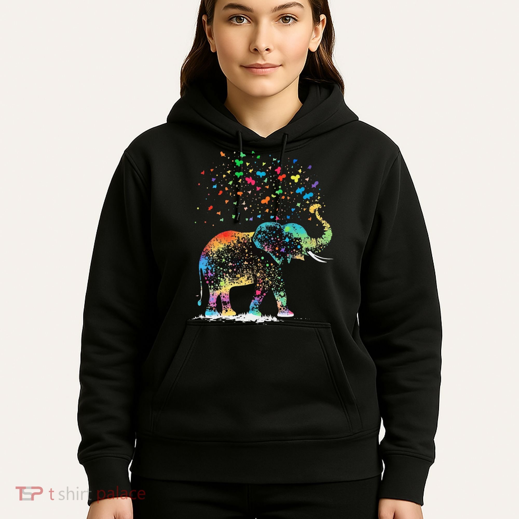 Cute Elephant Lover Animal On Elephant Hoodie