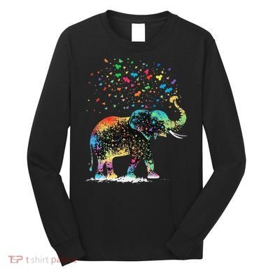 Cute Elephant Lover Animal On Elephant Long Sleeve Shirt