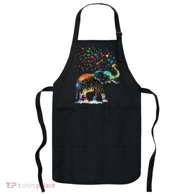 Cute Elephant Lover Animal On Elephant Apron