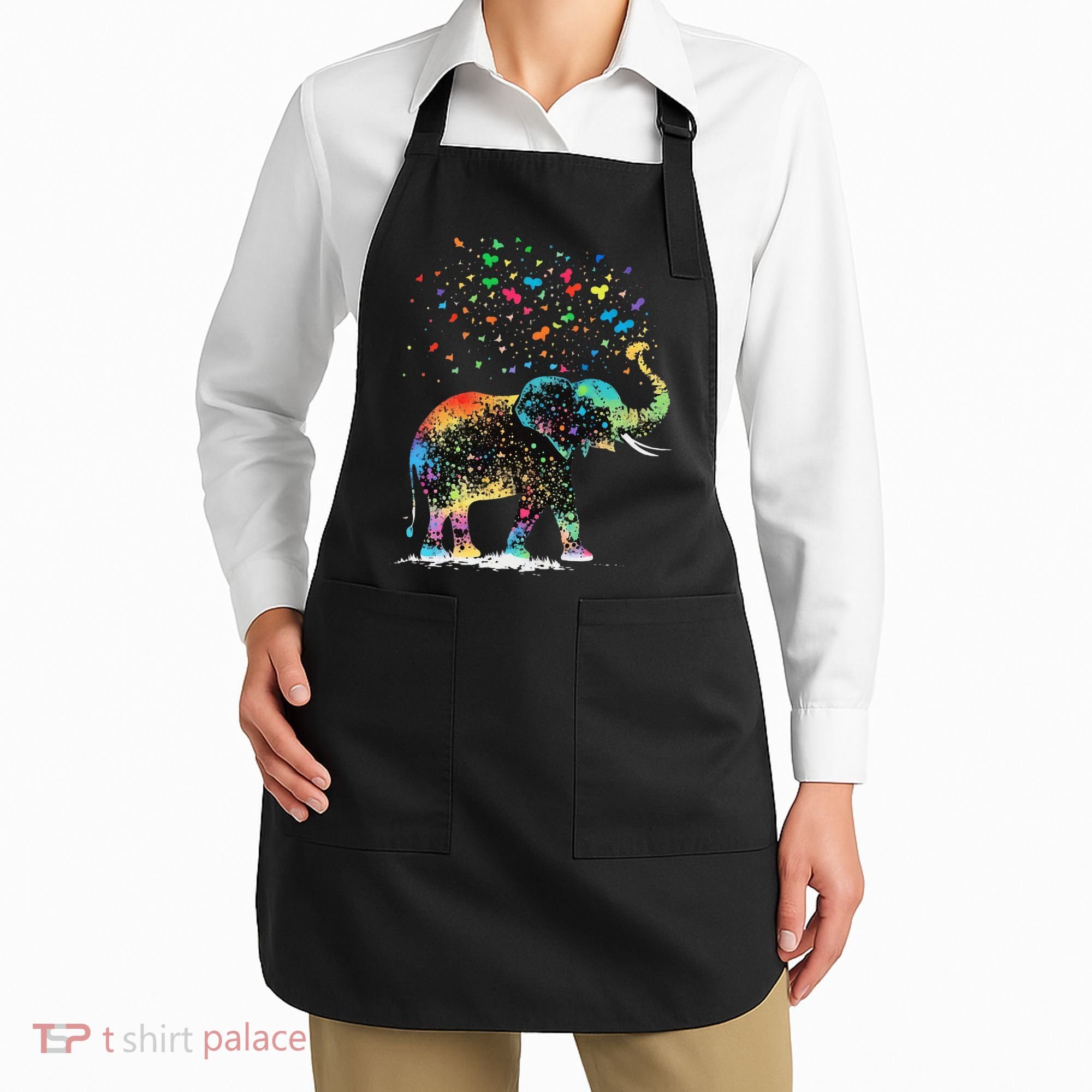 Cute Elephant Lover Animal On Elephant Apron