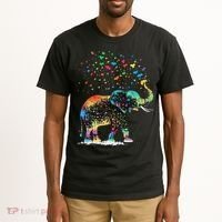 Cute Elephant Lover Animal On Elephant Tall T-Shirt thumb 2