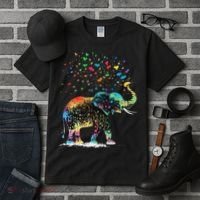 Cute Elephant Lover Animal On Elephant Tall T-Shirt thumb 3