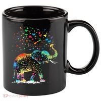 Cute Elephant Lover Animal On Elephant 11oz C Handle Ceramic Mug thumb 0