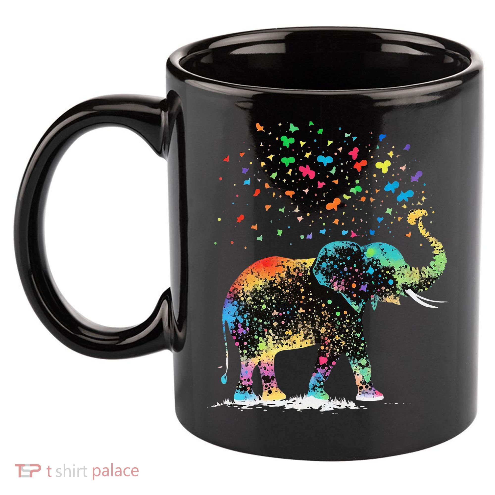 Cute Elephant Lover Animal On Elephant 11oz C Handle Ceramic Mug