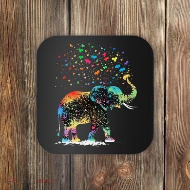 Cute Elephant Lover Animal On Elephant Coaster