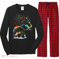 Cute Elephant Lover Animal On Elephant Long Sleeve Pajama Set thumb 0