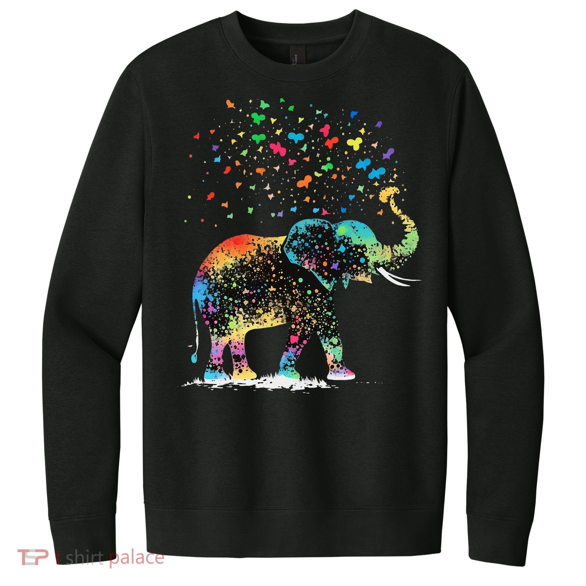 Cute Elephant Lover Animal On Elephant V.I.T. Fleece Crew Sweatshirt