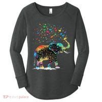 Cute Elephant Lover Animal On Elephant Women's Perfect Tri Tunic Long Sleeve Shirt thumb 0