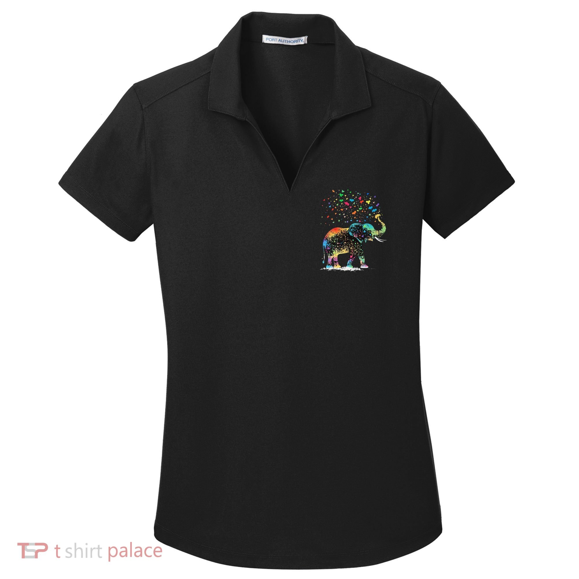 Cute Elephant Lover Animal On Elephant Women's Dry Zone Grid Polo