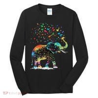 Cute Elephant Lover Animal On Elephant Tall Long Sleeve Shirt thumb 0