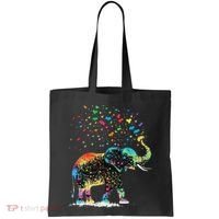 Cute Elephant Lover Animal On Elephant Tote Bag thumb 0