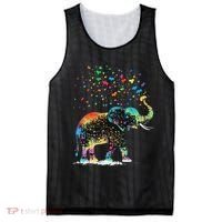 Cute Elephant Lover Animal On Elephant Mesh Reversible Basketball Jersey Tank thumb 0