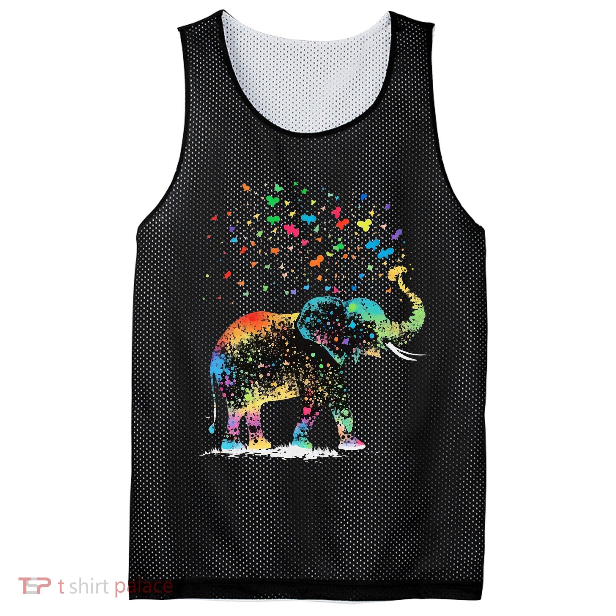 Cute Elephant Lover Animal On Elephant Mesh Reversible Basketball Jersey Tank