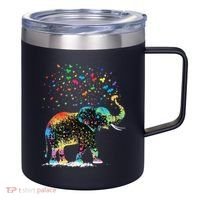 Cute Elephant Lover Animal On Elephant 12oz Stainless Steel Coffee Mug thumb 0