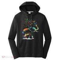 Cute Elephant Lover Animal On Elephant Performance Fleece Hoodie thumb 0