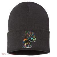 Cute Elephant Lover Animal On Elephant Sustainable Knit Beanie thumb 0
