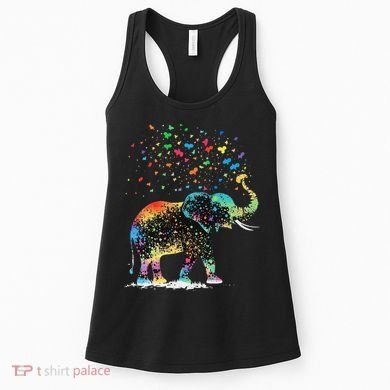Cute Elephant Lover Animal On Elephant Women's Tank Top