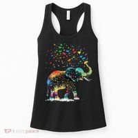 Cute Elephant Lover Animal On Elephant Women's Tank Top thumb 0