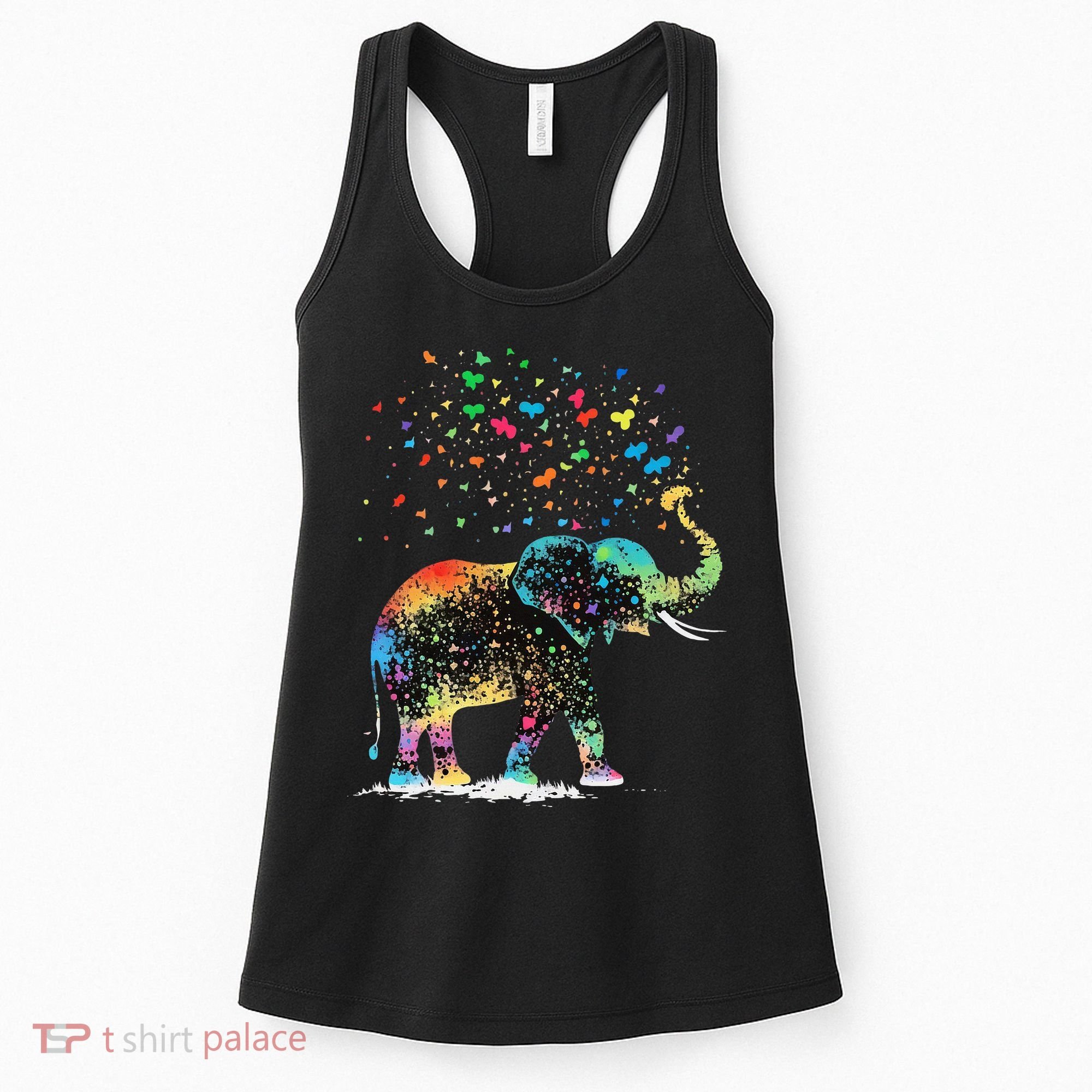 Cute Elephant Lover Animal On Elephant Women's Tank Top