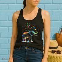 Cute Elephant Lover Animal On Elephant Women's Tank Top thumb 2