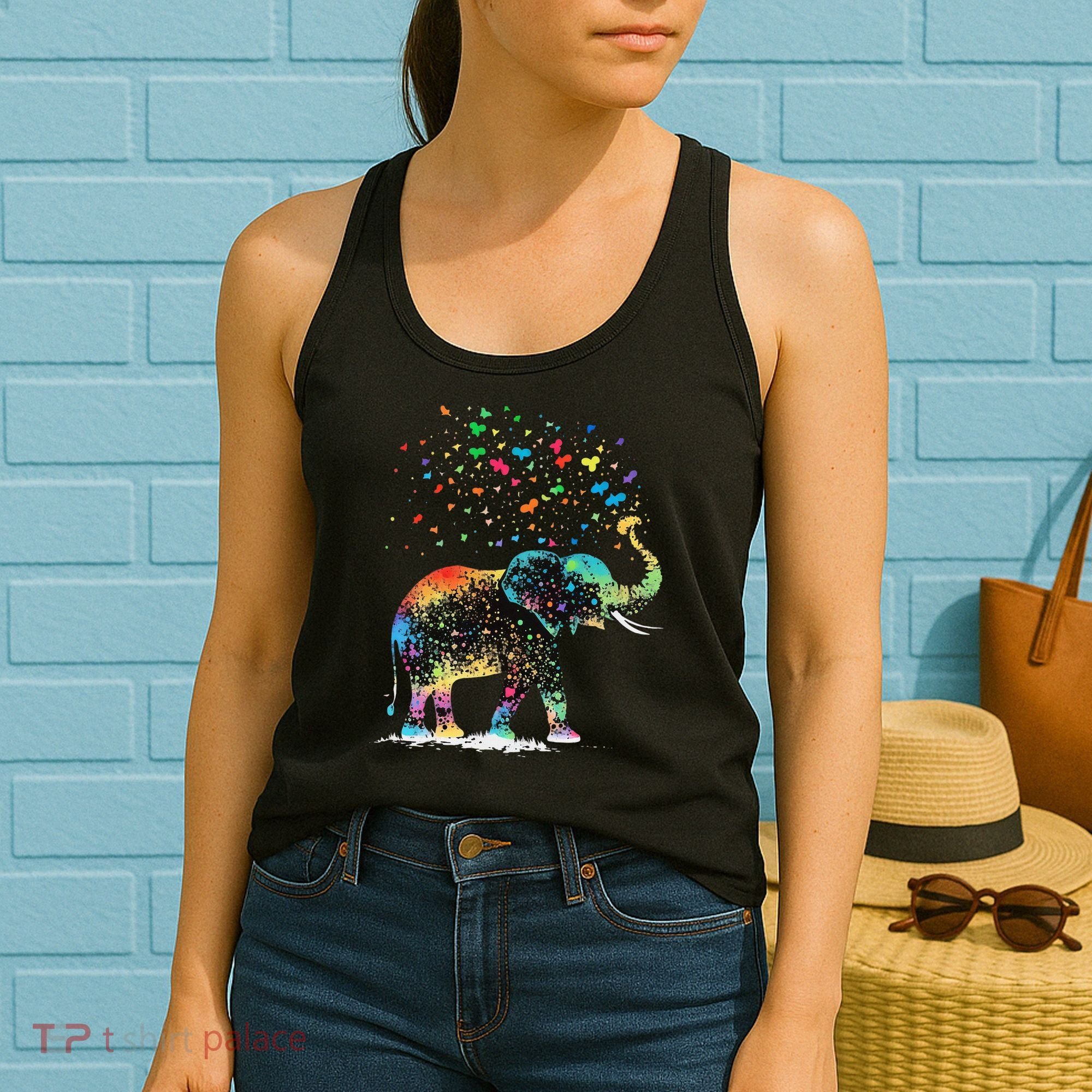 Cute Elephant Lover Animal On Elephant Women's Tank Top