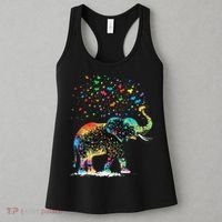 Cute Elephant Lover Animal On Elephant Women's Tank Top thumb 3
