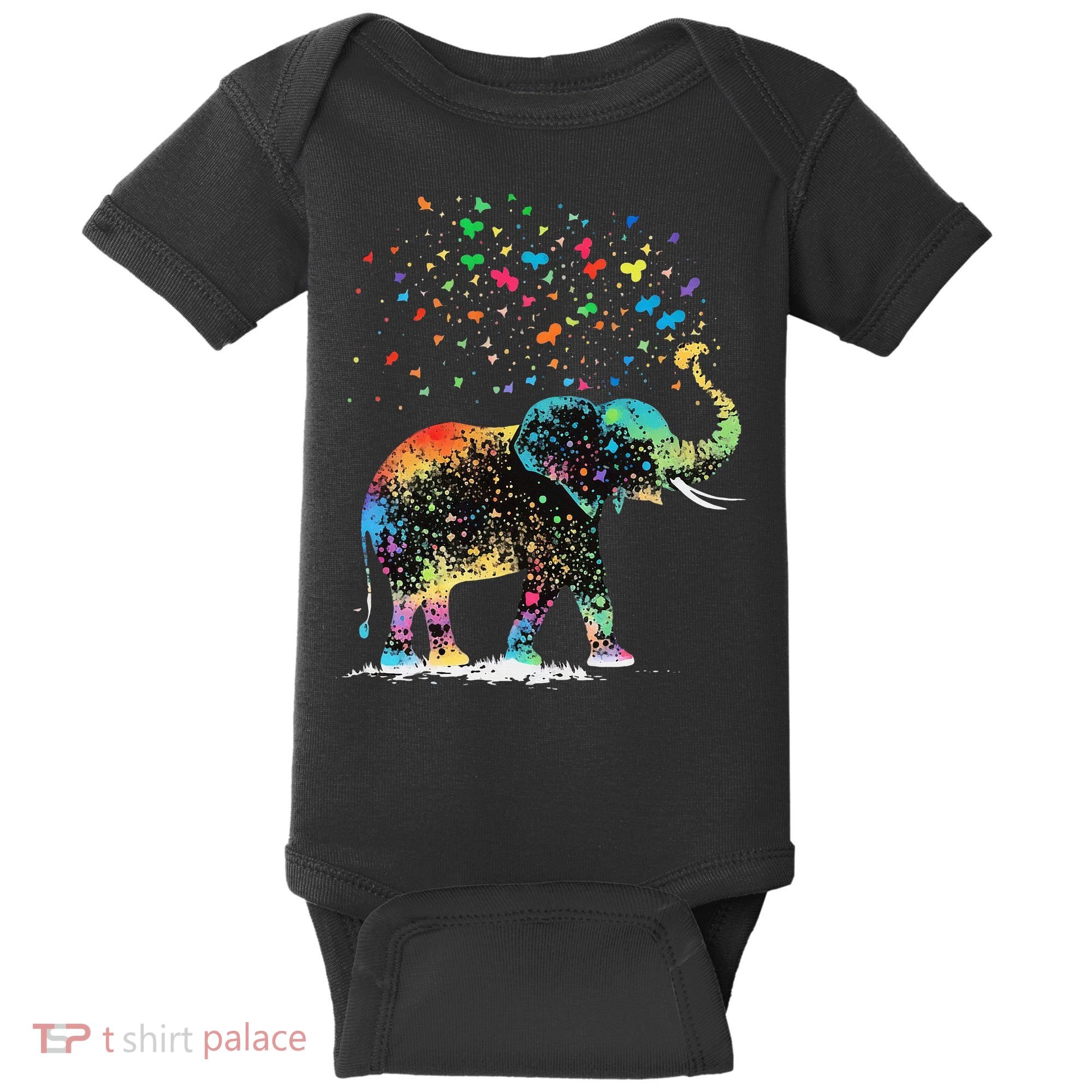 Cute Elephant Lover Animal On Elephant Baby Bodysuit