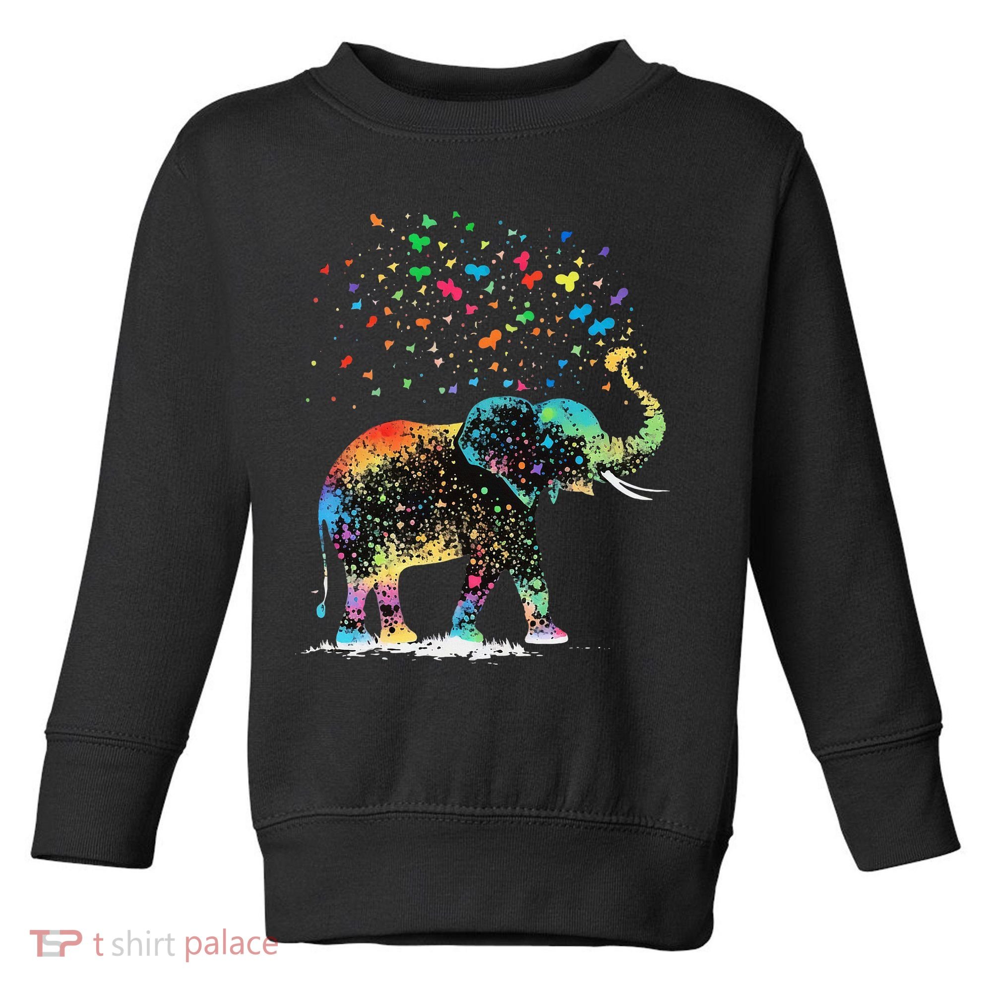 Cute Elephant Lover Animal On Elephant Toddler Sweatshirt