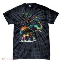 Cute Elephant Lover Animal On Elephant Tie-Dye T-Shirt thumb 0