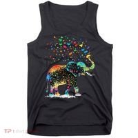 Cute Elephant Lover Animal On Elephant Tank Top thumb 0