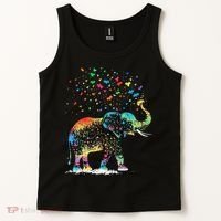 Cute Elephant Lover Animal On Elephant Tank Top thumb 2