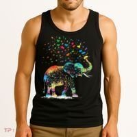 Cute Elephant Lover Animal On Elephant Tank Top thumb 3