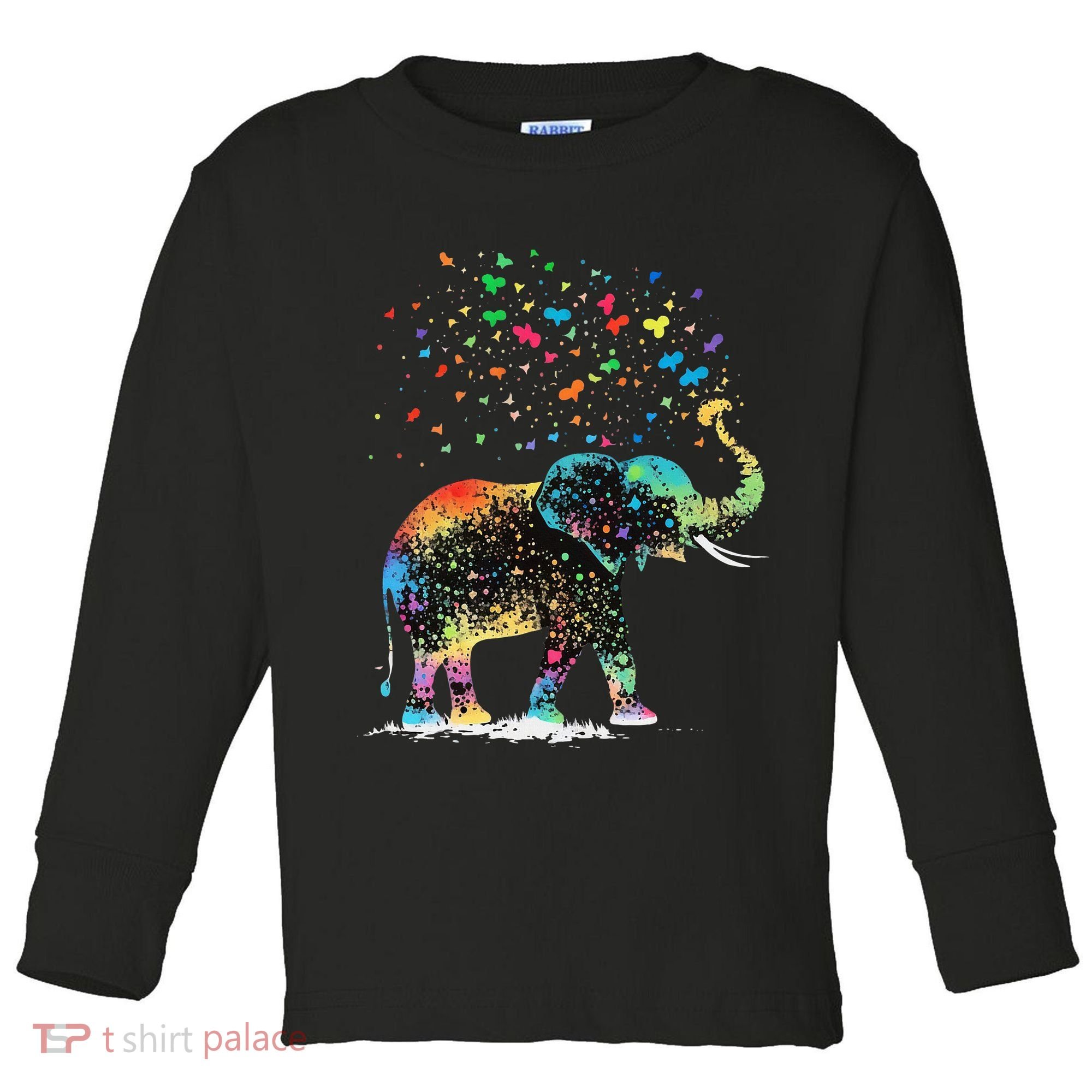 Cute Elephant Lover Animal On Elephant Toddler Long Sleeve Shirt