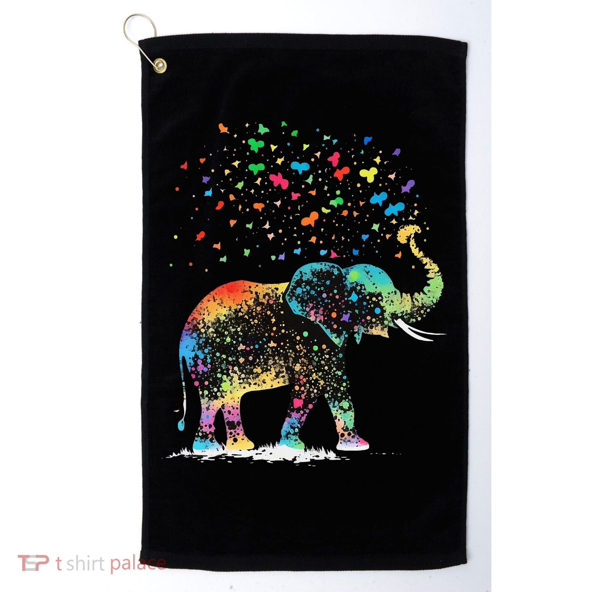 Cute Elephant Lover Animal On Elephant Golf Towel