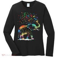 Cute Elephant Lover Animal On Elephant Women's Long Sleeve Shirt thumb 0