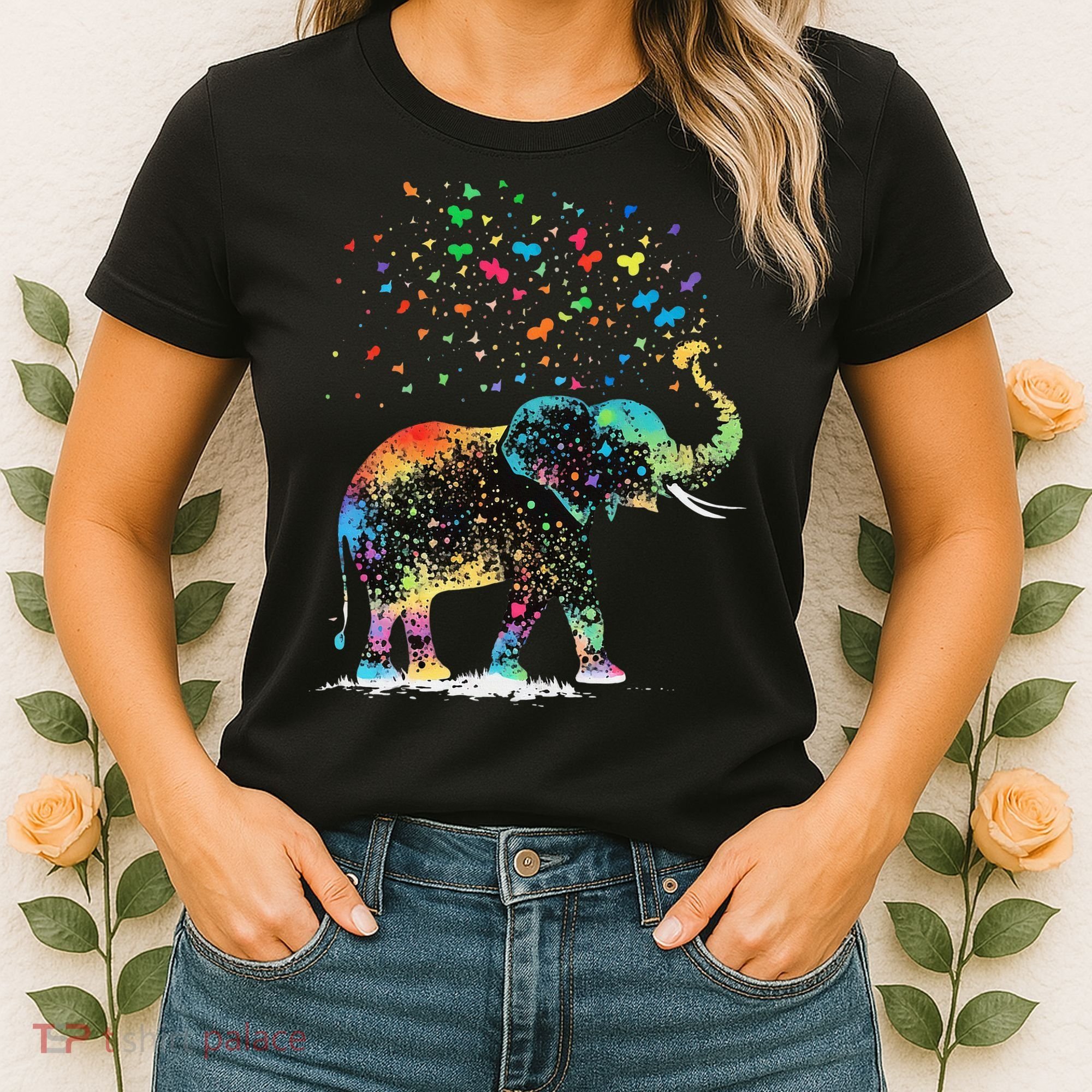 Cute Elephant Lover Animal On Elephant Women's T-Shirt