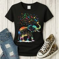 Cute Elephant Lover Animal On Elephant Women's T-Shirt thumb 3