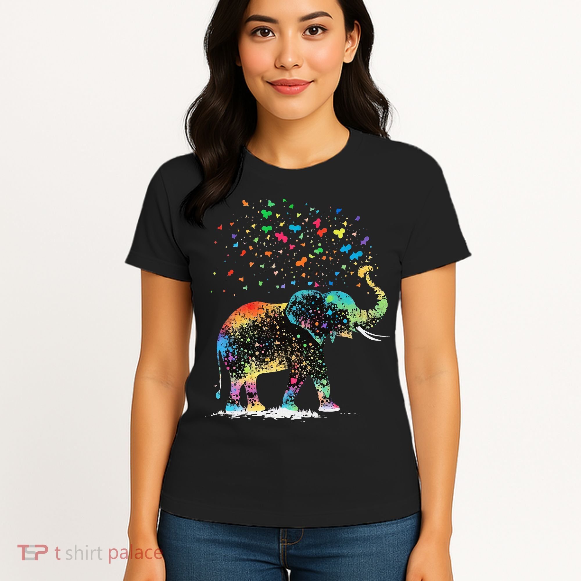Cute Elephant Lover Animal On Elephant Women's T-Shirt