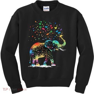 Cute Elephant Lover Animal On Elephant Kids Sweatshirt