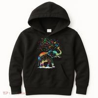 Cute Elephant Lover Animal On Elephant Kids Hoodie thumb 0