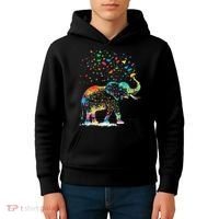 Cute Elephant Lover Animal On Elephant Kids Hoodie thumb 4