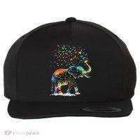 Cute Elephant Lover Animal On Elephant Wool Snapback Cap thumb 0
