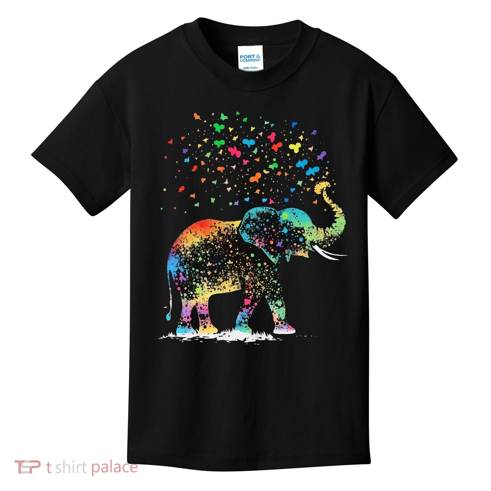 Cute Elephant Lover Animal On Elephant Kids T-Shirt