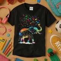 Cute Elephant Lover Animal On Elephant Kids T-Shirt thumb 3