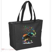 Cute Elephant Lover Animal On Elephant Tote Bag thumb 2