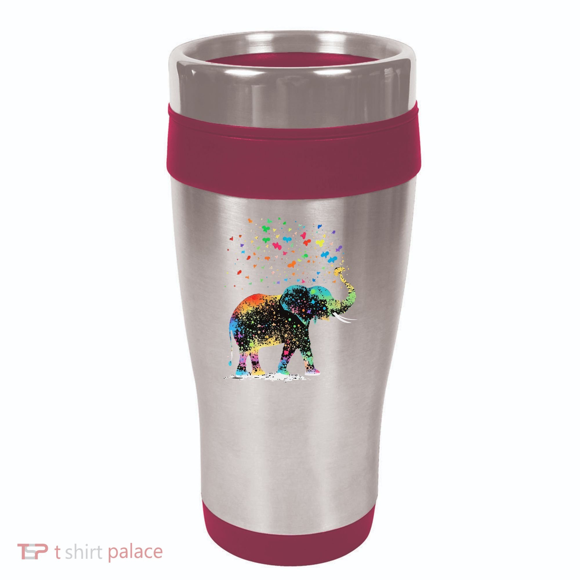 Cute Elephant Lover Animal On Elephant 16oz Travel Tumbler