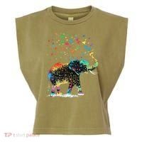 Cute Elephant Lover Animal On Elephant Garment-Dyed Women's Muscle Tee thumb 0