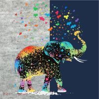 Cute Elephant Lover Animal On Elephant Kids Colorblock Raglan Jersey thumb 2