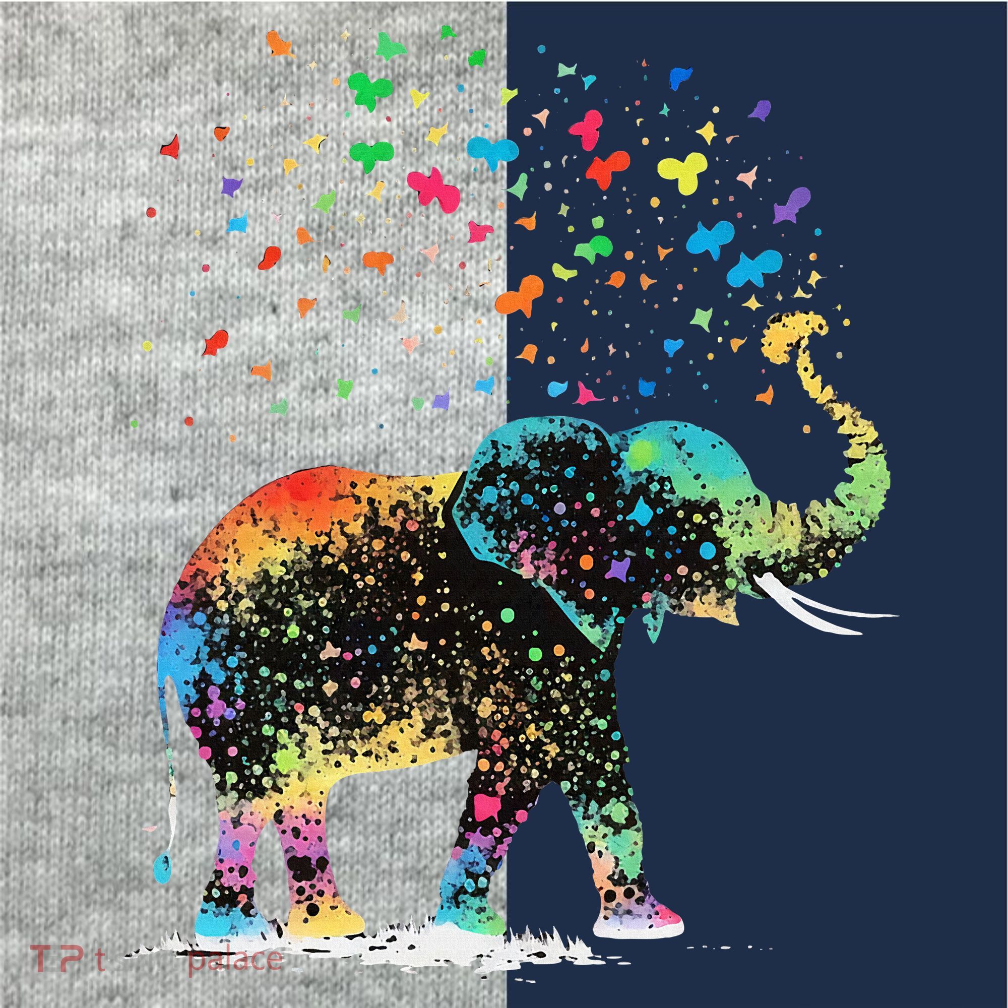 Cute Elephant Lover Animal On Elephant Kids Colorblock Raglan Jersey