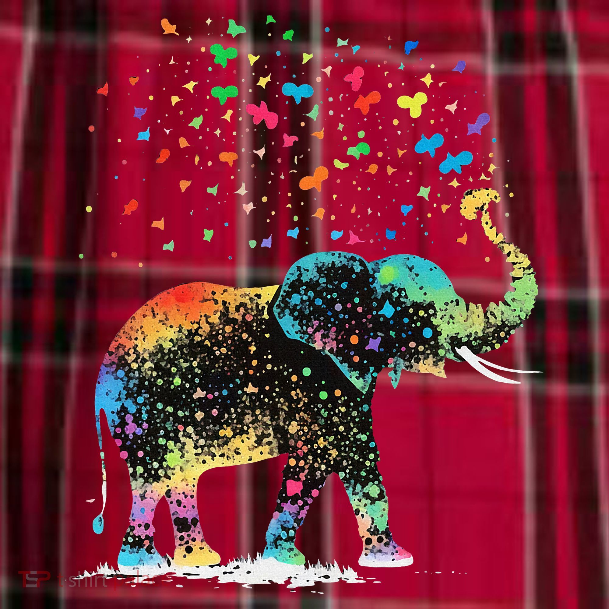 Cute Elephant Lover Animal On Elephant Men's Flannel Plaid Pajama Pants